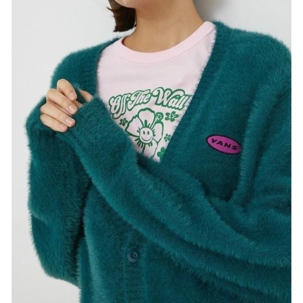 Vans X Curren X Knost Cardigan Teal Unisex Size Medium Thalia Pilgrim Saturday's